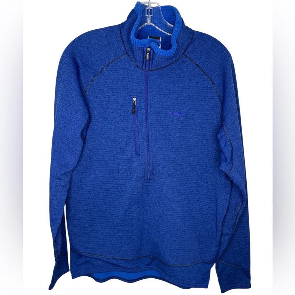 Patagonia Men’s R1 Flash Pullover Style #40104 Royal Blue Half-Zip Fleece Large